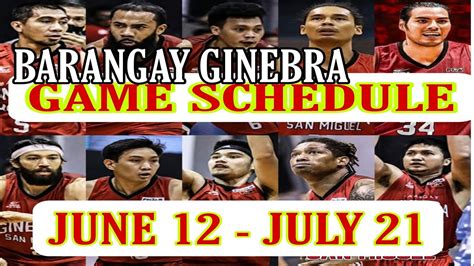 ginebra game schedule